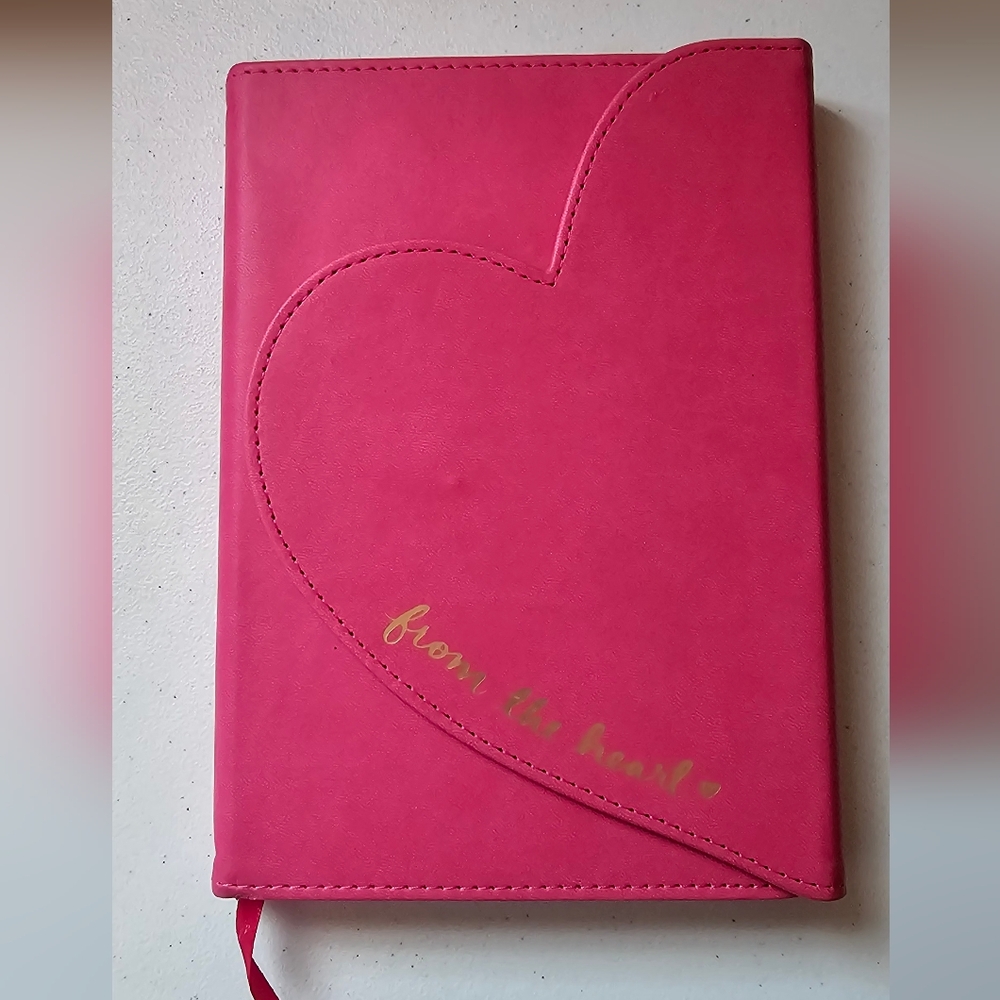 Pink Heart Journal with Gold text that reads "follow your dreams".